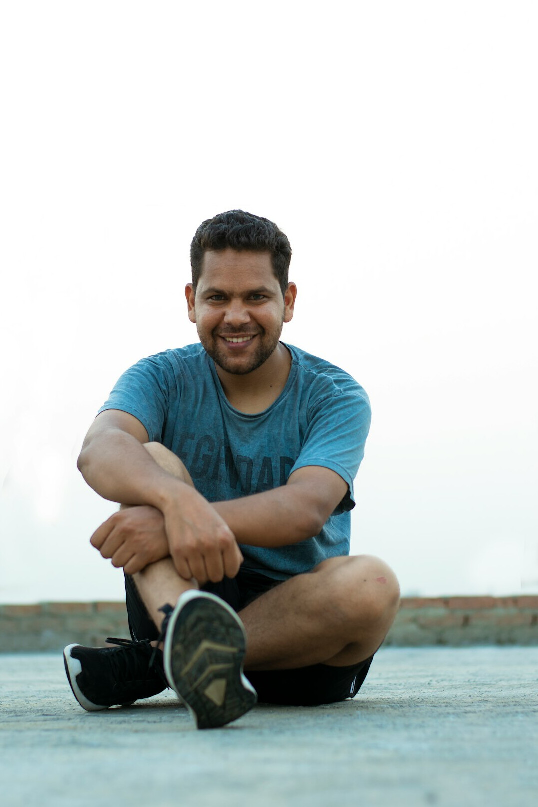 Portrait of a smiling man movement coach
