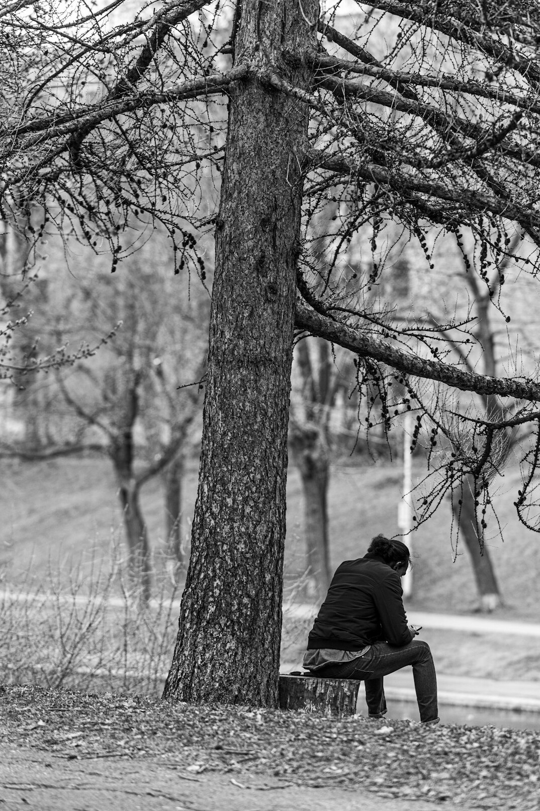 person reflecting on mental health